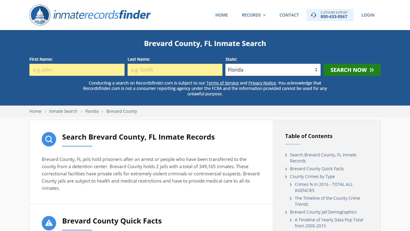 Brevard County, FL Inmate Lookup & Jail Records Online